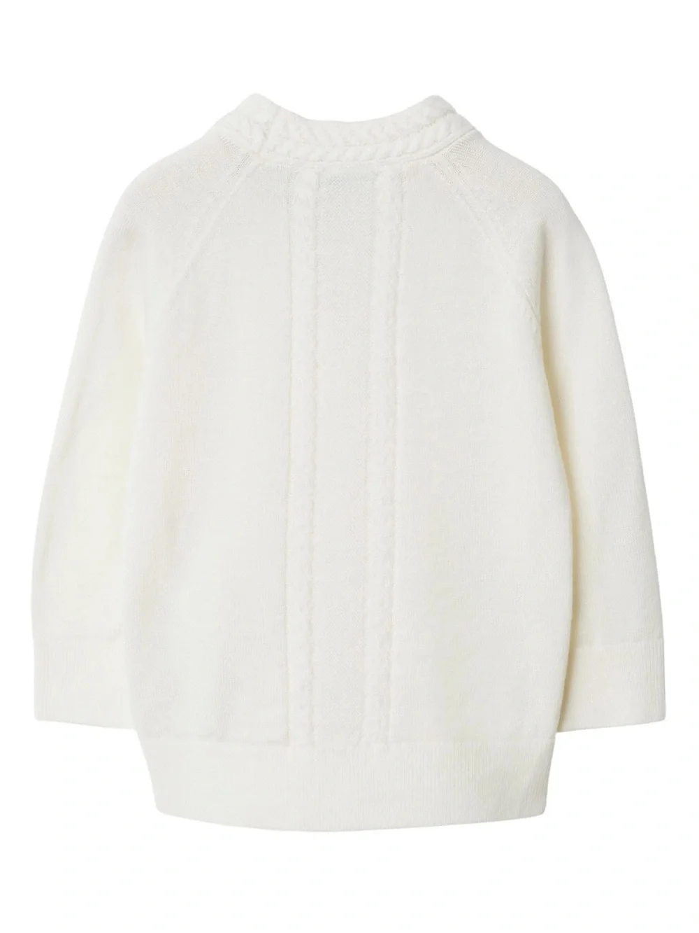 BURBERRY kids Cream Knit Cardigan with Blue Motif. NWT 6 months and up. 68cm